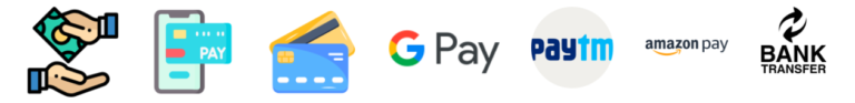 Cash, UPI, cards, Google Pay, Paytm, Amazon Pay, bank transfer